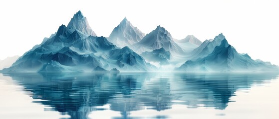 Fototapeta premium A panoramic view of snow-capped peaks rising above a green valley in a majestic alpine landscape