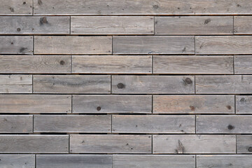 Close-up texture of wooden boards with cracks faded from time.