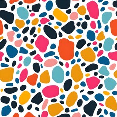 Fototapeta premium random placed color blobs background tile seamless