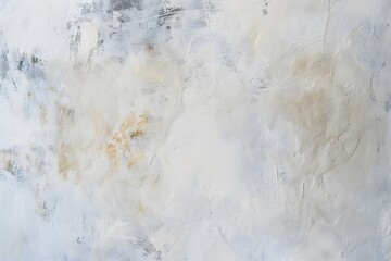 Elegant White and Gold Textured Abstract Painting