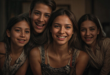 Obraz premium portrait of happy family