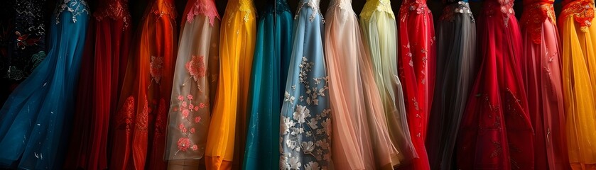 Stunning Display of Traditional and Contemporary Korean Hanbok Fashions Showcasing Cultural Diversity and Style