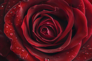 Background with red rose flower, macro detail