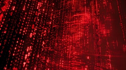 Vivid Red Matrix of Streaming Numbers in Digital World