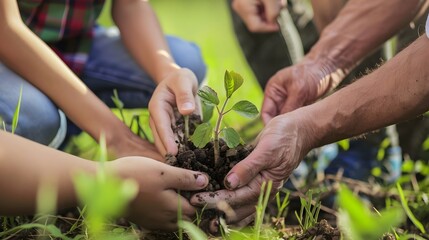 Planting Young Trees Together for Environmental Sustainability