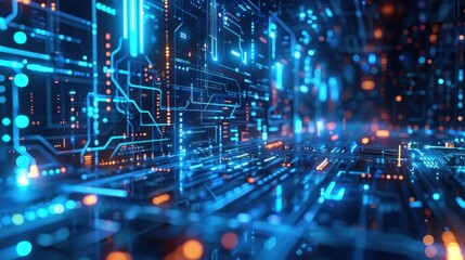 Obraz premium abstract background technology hologram