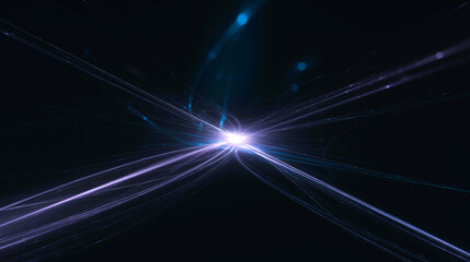 energievoll leuchtender dynamischer Lichtschweif, heller Stern, Weltall, Universum, Energie, Strom,...