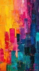 a painting of a multicolored background 
