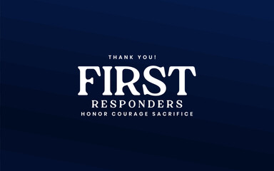 National First Responders Day Holiday concept. Template for background, banner, card, poster, t-shirt with text inscription