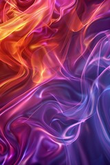 Abstract fluid iridescent holographic neon curved wave in motion colorful background Gradient design 