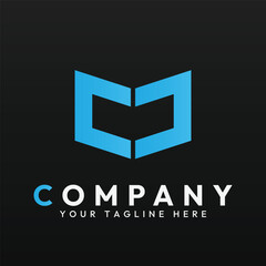 Logo vector template of letter CC