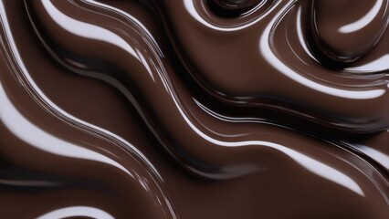 Naklejka premium close up of chocolate swirls on white background, computer generated images