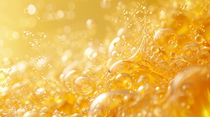 golden yellow bubble oil 