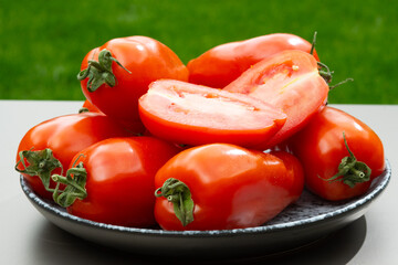 Long red ripe italian san marzano pasta sauce tomatoes