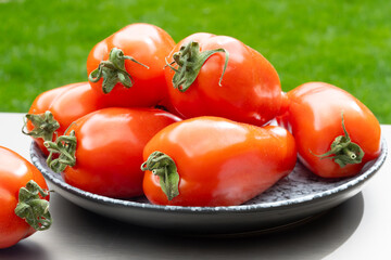 Long red ripe italian san marzano pasta sauce tomatoes