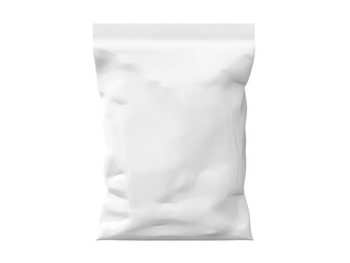 White plastic container, bag, and package with blank space for your retail food product design