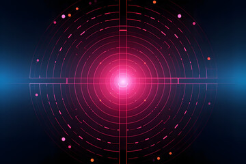Obraz premium circular grid minimalistic simple technology background