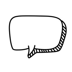 handdrawn comic speech bubble