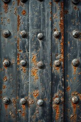 Fototapeta premium Steel plate with rivets 