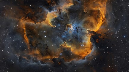 Cosmic Dance: The Patterns and Colors of a Nebula