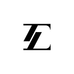 Classic T, L, E Initial mark logo design template