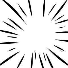 Abstract comic book flash explosion radial line