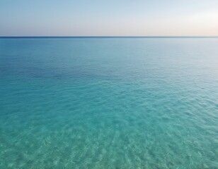 blue sea and blue sky