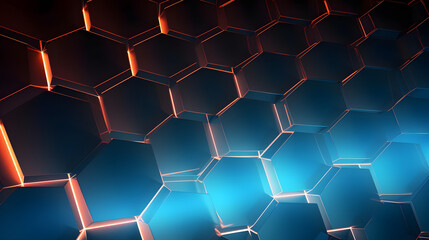 Fototapeta premium hexagonal mesh minimalistic simple technology background