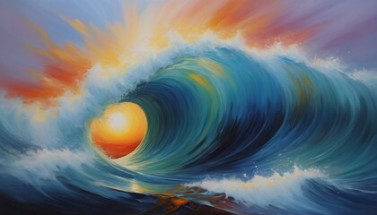 Abstract Watercolor Wave For Background 