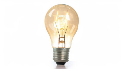 light bulb illuminated from the inside