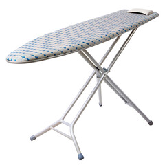 White picnic table isolated on a white wall