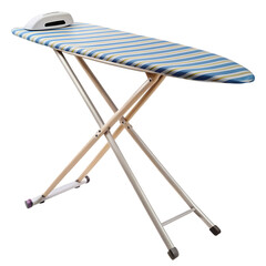 White picnic table isolated on a white wall