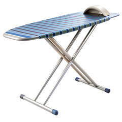 White picnic table isolated on a white wall