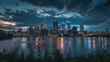 Naklejka premium Beautiful skyline