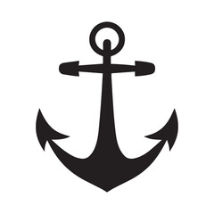 Simple anchor logo icon on white background