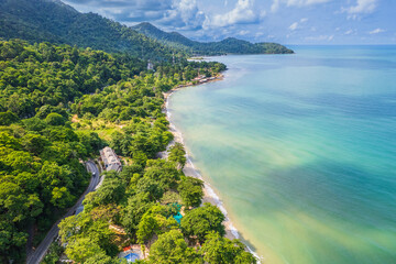 Beautiful beach on the tropical sea at Koh Chang, Trat Province, Thailand.