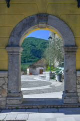 A small street of Balvano, a town in Basilicata, Italy