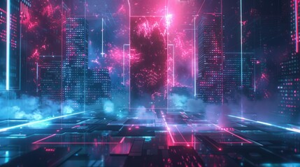 abstract background technology hologram