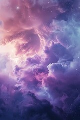 A nebula with a calming color palette and smooth gradients, creating a peaceful desktop background