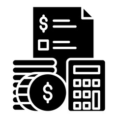 black solid icon, symbol of Human resources development