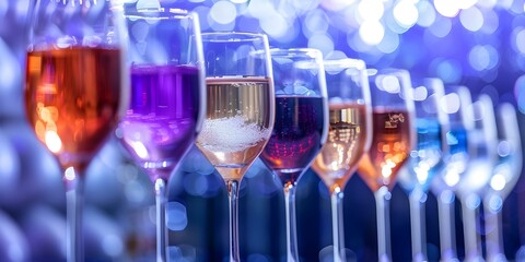 Catering service provides wine glasses at events adding nightlife celebration vibe. Concept Event Catering, Wine Glasses, Nightlife Vibe, Celebration Atmosphere