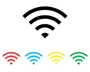 Wi Fi icon vector. Wireless icon sign symbol in trendy flat style. Set elements in colored icons. Wifi vector icon illustration isolated on white background