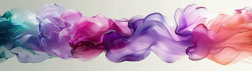 Dynamic abstract background with a mixture of purple and magenta smoke, can be utilized for printed materials such as brochures, flyers, and business cards.