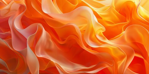 Orange 3D Soft Shapes arranged to create a Colorful abstract background.