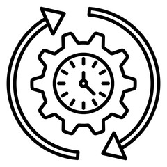 black line icon, symbol of Human resources development