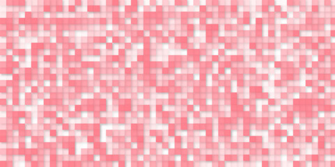 Modern abstract geometric seamless texture for business, company and industry. Futuristic 3D pink pattern with polygonal square cube