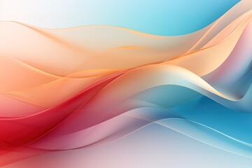 A colorful wave with a red stripe on the left and a yellow stripe on the right