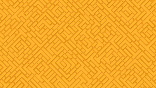 Seamless pattern with modern rectangular herringbone yellow tiles. Realistic diagonal texture. Vector illustration.