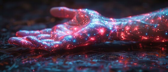 Realistic 8K hologram hand