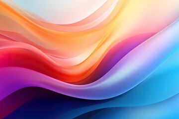 Fototapeta premium A colorful wave with a red stripe on the left and a yellow stripe on the right